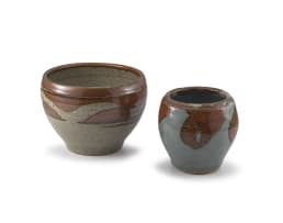 Two ovoid vases