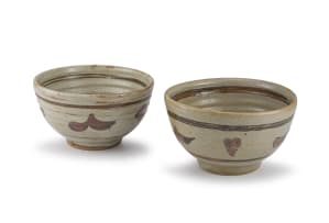 Hyme Rabinowitz; Two glazed stoneware bowls