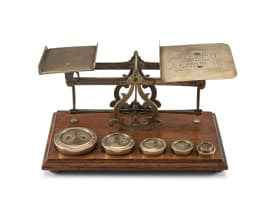 A set of brass postal scales, first half 20th century