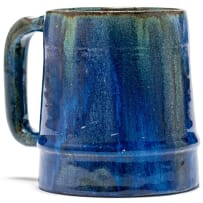 A Ceramic Studio blue-glazed tankard