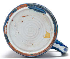 A Ceramic Studio blue-glazed tankard
