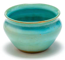 A Linn Ware turquoise-glazed bowl