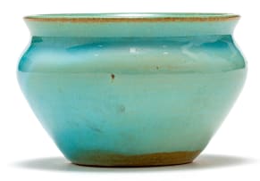 A Linn Ware turquoise-glazed bowl