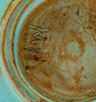 A Linn Ware turquoise-glazed bowl