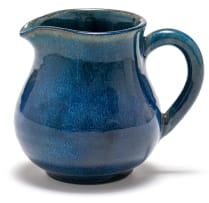 A Linn Ware dark blue-glazed jug