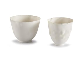 Katherine Glenday; Two Bowls with Green Bump Motif