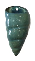 A Globe green-glazed wall vase