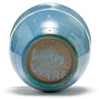 A Linn Ware blue-glazed vase