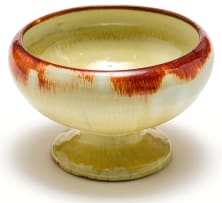A Linn Ware cream and russet-glazed bowl