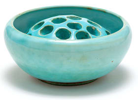 A Linn Ware turquoise-glazed bowl