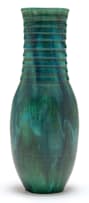 A South African ceramic green-glazed vase