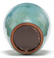 A Linn Ware blue and green-glazed vase