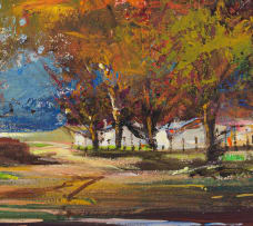 Derric van Rensburg; Landscape with Autumn Trees