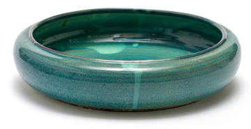 A Globe green and blue-glazed bowl