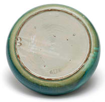 A Globe green and blue-glazed bowl