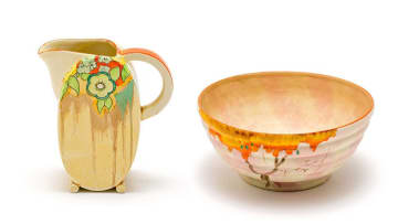 A Clarice Cliff Wilkinson Ltd 'Orange Taormina' pattern bowl