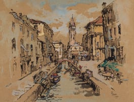 Gregoire Boonzaier; Venice Canal Scene