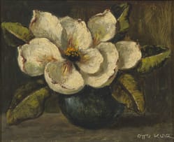 Otto Klar; Magnolia in a Blue Vase