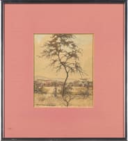 Erich Mayer; Tree in Landscape; Landskap, two