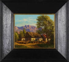 Tinus de Jongh; Cottages in a Mountain Landscape