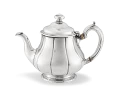 A Victorian silver teapot, possibly William Moulson, London, 1848