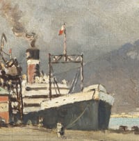 George William Pilkington; Ship in Cape Town Harbour