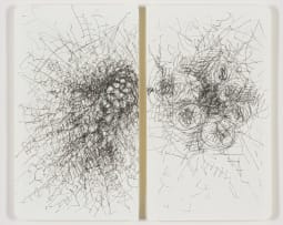 Marcus Neustetter; Abstract Composition with Spheres, diptych