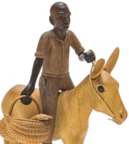 Julius Mfethe; Man with a Basket, Donkey and Sheep (7 parts)