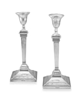 A pair of Victorian silver candlesticks, Harrison Brothers & Howson, Sheffield, 1898