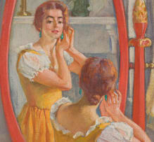 Alfred Palmer; Woman in Front of a Mirror