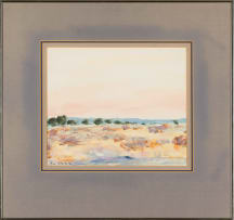 Alice Elahi; Sunset over Biesebvlakte, N. E. Etosha