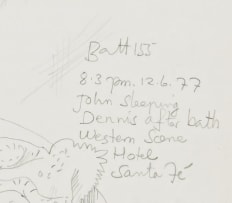 Walter Battiss; John Sleeping, Dennis after Bath, Western Scene, Hotel Santa Fé