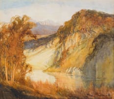 William Timlin; Landscape with Trees and Mountains