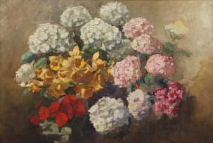 Frans Oerder; Hydrangeas and Other Flowers