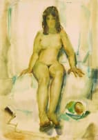 Clement Serneels; Nu Assise (Seated Nude) II