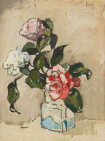 Gregoire Boonzaier; Rooi and Wit Japonikas (Red and White Japonicas/Camellias)
