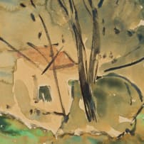 Maud Sumner; Landscape with Cottage and Trees