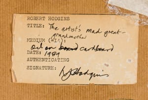 Robert Hodgins; The Artist's Uncle, Mr Edward ('Werewolf') Hodgins; The Artist's Mad Great-Grandmother, two