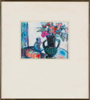 Herbert Coetzee; Still Life with Flowers in Amphora-Shaped Vase