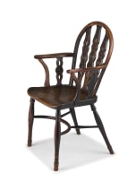 An elm and yew wood 'Windsor' armchair, 19th century