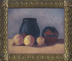 Jacob Hendrik Pierneef; Still Life with Vessels and Pomegranates