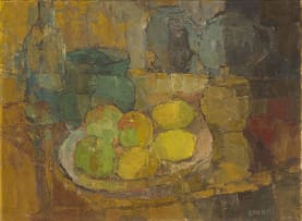 Frank Spears; Still Life with Fruit and Vessels