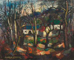 George Enslin; Cottages in a Clearing
