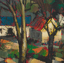 George Enslin; Cottages in a Clearing