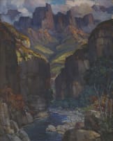 Hugo Naudé; River Through a Gorge