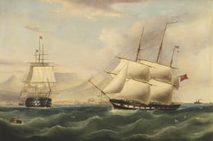 Follower of William John Huggins; Two Ships in the Bay