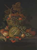 Follower of James Wheeler of Bath; Still Life with Basket of Fruit