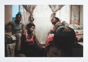 Guy Tillim; Tshililo (right) and her friends share a one-roomed apartment in Cape Agulhas, Esselen Street, Hillbrow