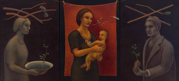 Kevin Roberts; An Annunciation, Mother and Child, St Jerome, triptych