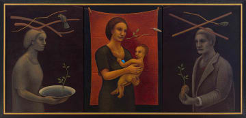 Kevin Roberts; An Annunciation, Mother and Child, St Jerome, triptych